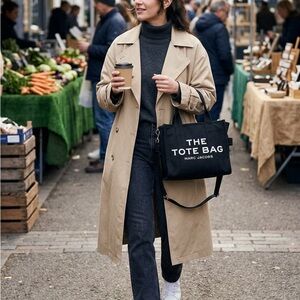 Marc Jacobs Black Tote with White Lettering